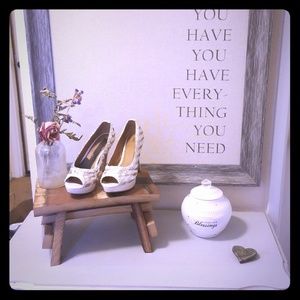 White & Silver Heels 👑